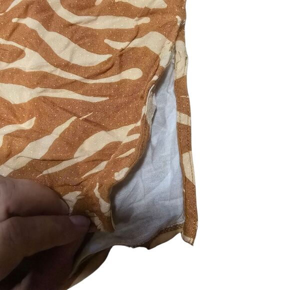 Anthropologie Tiger Stripe Blouse in Orange and Cream Size Xl - Picture 6 of 9